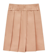 beige leren rok