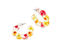 transparante bloemen oorbellen