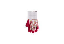 FI4564 Laura Ashley All Weather Gardening Red Floral Gloves 6489