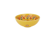 FI4564 Table Works Yellow Turkish Ceramic Bowl 6404