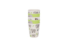 F5I4564 Set of 5 Bamboo Elephant Cups 6530