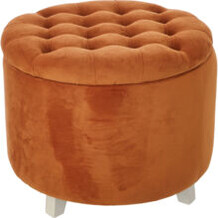 Orange storage stool