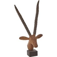 Wooden antelope head freestanding ornament