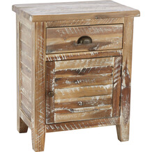 brown wooden bedside table