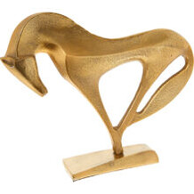 Gold tone metal horse ornament