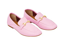 roze en gouden loafers