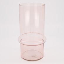 Roze glazen vaas