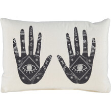 Cream hand decorated cushion