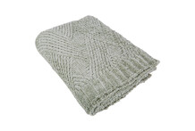 FI4564 Shabby Chic Pastel Green Throw 6510