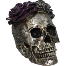 Silvertone Skull ornament