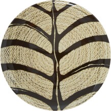 Brown and Black striped plate