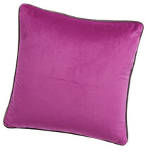 Cushion purple cushion cover grey binding