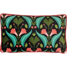 Multicoloured floral pattern cushion