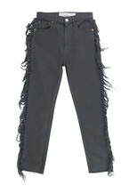 FI4644 TK MAXX GREY FRINGE JEANS 551