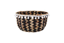 FI4564 Black Trim with White Bobbled Basket 6474