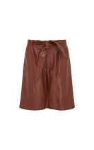 gouden label leren shorts voor dames