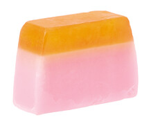 roze en oranje zeep