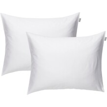 2x White Percale pillowcases