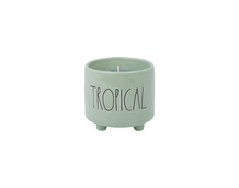 FI4564 Rae Dunn Tropical Green Ceramic Scented Candle 6428