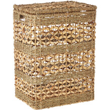 brown woven laundry basket