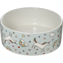 aqua unicorn pet bowl