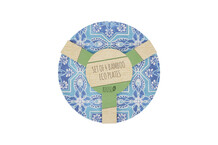 FI4564 Cambridge Set of 4 Bamboo Blue & Green Plates 6437