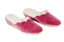 roze velvet slippers