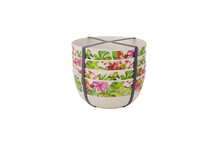 FI4564 Set of 4 Bamboo Floral Bowls 6430