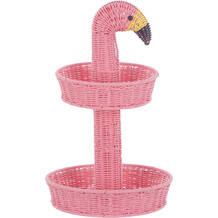 Pink Flamingo Two Tier Serving Stand