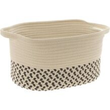 Medium white contrast weave basket