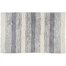 Grey and Beige striped bath mat