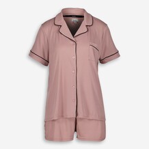 Roze Ribbed Pyjama Set