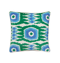 blauw & groen abstact kussen