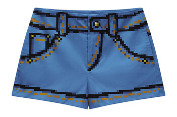 blauwe graphic shorts