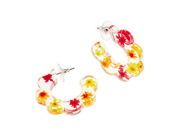 transparante bloemen oorbellen