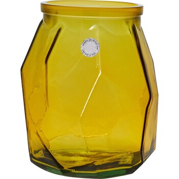 Yellow Honeycomb Vase