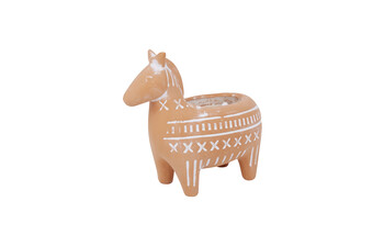 FI4564 DW Home Outdoor Citrus Ceramic Horse Candle 6481