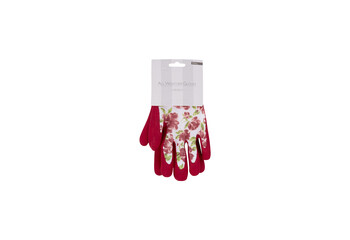 FI4564 Laura Ashley All Weather Gardening Red Floral Gloves 6489