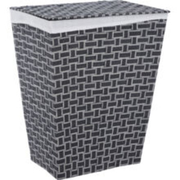 Grey woven laundry hamper