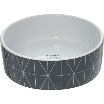 Black Geo Diamond Pet Bowl