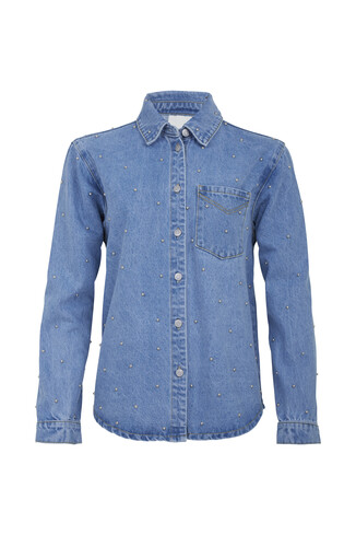 FI4644 TK MAXX STUDDED DENIM SHIRT 416