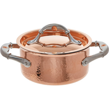16cm copper hammered saucepan