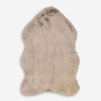 Grijs faux fur kleed