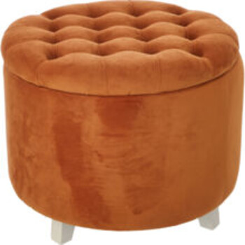 Orange storage stool