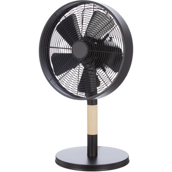 black pedestal fan