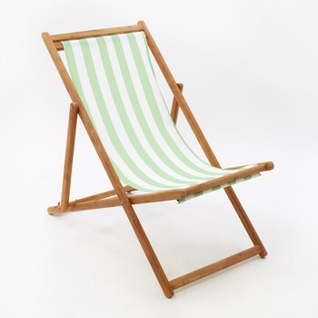 Groen gestreepte lounge stoel