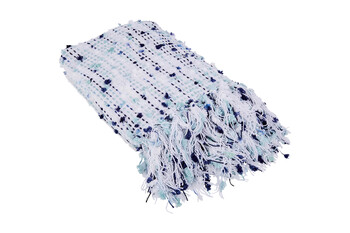 FI4564 Artistic Accents White Blue & Green Throw 6513