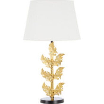 Black and gold tone leaf lamp