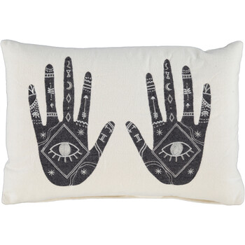 Cream hand decorated cushion