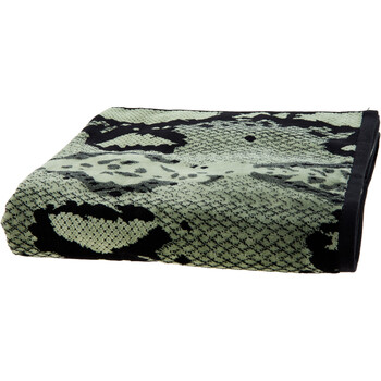 Black and Green Reptile Pattern Bath Towel